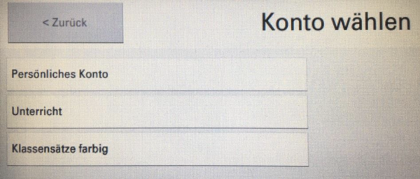  Bild 3 - Kontoauswahl beim Kopieren