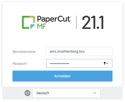  Bild 7 – Anmeldung am Printserver